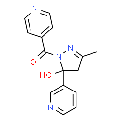 ChemSpider 2D Image | 5-METHYL-3-(PYRIDIN-3-YL)-2-(PYRIDINE-4-CARBONYL)-4H-PYRAZOL-3-OL | C15H14N4O2