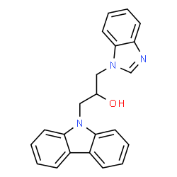 ChemSpider 2D Image | 1-Benzoimidazol-1-yl-3-carbazol-9-yl-propan-2-ol | C22H19N3O