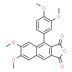 ChemSpider 2D Image | 4-(3,4-Dimethoxyphenyl)-6,7-dimethoxynaphtho[2,3-c]furan-1,3-dione | C22H18O7