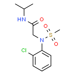 ChemSpider 2D Image | N~2~-(2-Chlorophenyl)-N-isopropyl-N~2~-(methylsulfonyl)glycinamide | C12H17ClN2O3S