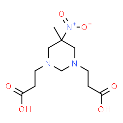 ChemSpider 2D Image | 3,3'-(5-Methyl-5-nitrodihydropyrimidine-1,3(2H,4H)-diyl)dipropanoic acid | C11H19N3O6