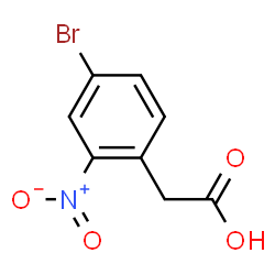 ChemSpider 2D Image | (4-Bromo-2-nitrophenyl)acetic acid | C8H6BrNO4