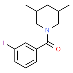 ChemSpider 2D Image | (3,5-Dimethyl-1-piperidinyl)(3-iodophenyl)methanone | C14H18INO