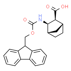 ChemSpider 2D Image | (1R,2S,3R,4S)-3-{[(9H-Fluoren-9-ylmethoxy)carbonyl]amino}bicyclo[2.2.1]heptane-2-carboxylic acid | C23H23NO4