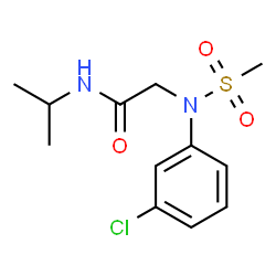 ChemSpider 2D Image | N~2~-(3-Chlorophenyl)-N-isopropyl-N~2~-(methylsulfonyl)glycinamide | C12H17ClN2O3S