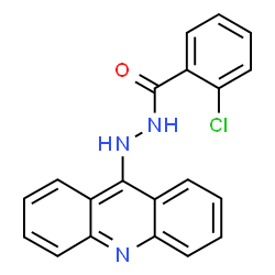 ChemSpider 2D Image | N'-(9-Acridinyl)-2-chlorobenzohydrazide | C20H14ClN3O