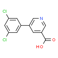 ChemSpider 2D Image | 5-(3,5-Dichlorophenyl)nicotinic acid | C12H7Cl2NO2