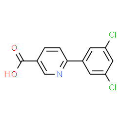 ChemSpider 2D Image | 6-(3,5-Dichlorophenyl)nicotinic acid | C12H7Cl2NO2
