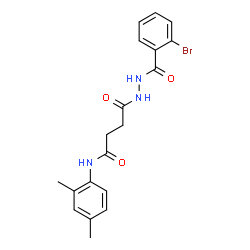 ChemSpider 2D Image | 4-[2-(2-Bromobenzoyl)hydrazino]-N-(2,4-dimethylphenyl)-4-oxobutanamide | C19H20BrN3O3
