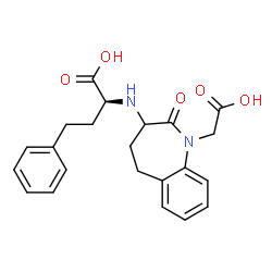 ChemSpider 2D Image | (2S)-2-{[1-(Carboxymethyl)-2-oxo-2,3,4,5-tetrahydro-1H-1-benzazepin-3-yl]amino}-4-phenylbutanoic acid | C22H24N2O5