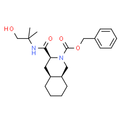 ChemSpider 2D Image | Benzyl (3S,4aS,8aS)-3-[(1-hydroxy-2-methyl-2-propanyl)carbamoyl]octahydro-2(1H)-isoquinolinecarboxylate | C22H32N2O4