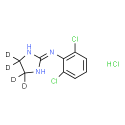 ChemSpider 2D Image | Clonidine-d4 Hydrochloride | C9H6D4Cl3N3