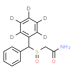 ChemSpider 2D Image | 2-({Phenyl[(~2~H_5_)phenyl]methyl}sulfinyl)acetamide | C15H10D5NO2S