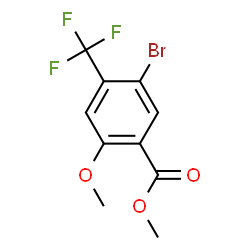ChemSpider 2D Image | Methyl 5-bromo-2-methoxy-4-(trifluoromethyl)benzoate | C10H8BrF3O3