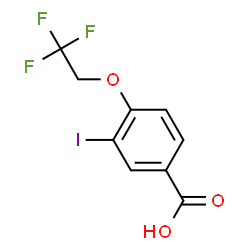 ChemSpider 2D Image | 3-iodo-4-(2,2,2-trifluoroethoxy)benzoic acid | C9H6F3IO3