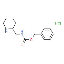 ChemSpider 2D Image | Benzyl (piperidin-2-ylmethyl)carbamate hydrochloride | C14H21ClN2O2