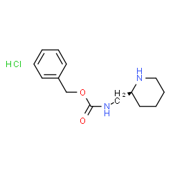 ChemSpider 2D Image | (R)-Benzyl (piperidin-2-ylmethyl)carbamate hydrochloride | C14H21ClN2O2