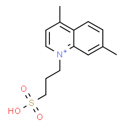 ChemSpider 2D Image | 4,7-Dimethyl-1-(3-sulfopropyl)quinolinium | C14H18NO3S