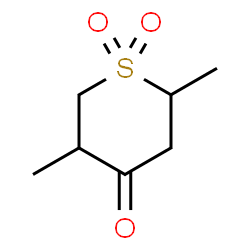 ChemSpider 2D Image | 2,5-Dimethyltetrahydro-4H-thiopyran-4-one 1,1-dioxide | C7H12O3S