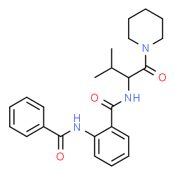 ChemSpider 2D Image | 2-BENZAMIDO-N-[3-METHYL-1-OXO-1-(PIPERIDIN-1-YL)BUTAN-2-YL]BENZAMIDE | C24H29N3O3