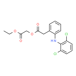 ChemSpider 2D Image | Aceclofenac Ethyl Ester | C18H17Cl2NO4