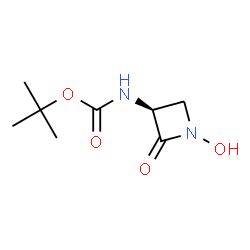 ChemSpider 2D Image | (S)-3-(N-Boc-amino)-1-hydroxy-2-azetidinone | C8H14N2O4