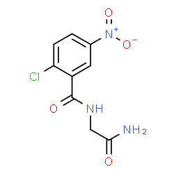 ChemSpider 2D Image | N-(2-Amino-2-oxoethyl)-2-chloro-5-nitrobenzamide | C9H8ClN3O4