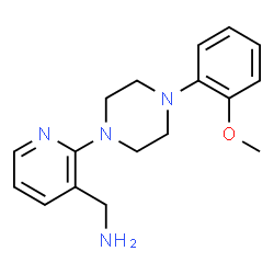 ChemSpider 2D Image | 1-{2-[4-(2-Methoxyphenyl)-1-piperazinyl]-3-pyridinyl}methanamine | C17H22N4O