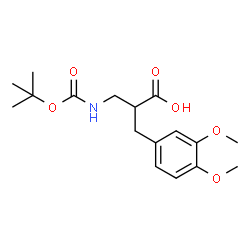 ChemSpider 2D Image | 2-(3,4-Dimethoxybenzyl)-3-({[(2-methyl-2-propanyl)oxy]carbonyl}amino)propanoic acid | C17H25NO6