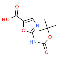 ChemSpider 2D Image | 2-((tert-Butoxycarbonyl)amino)oxazole-5-carboxylic acid | C9H12N2O5