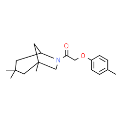 ChemSpider 2D Image | 2-p-Tolyloxy-1-(1,3,3-trimethyl-6-aza-bicyclo[3.2.1]oct-6-yl)-ethanone | C19H27NO2