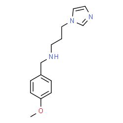 ChemSpider 2D Image | 3-(1H-Imidazol-1-yl)-N-(4-methoxybenzyl)-1-propanamine | C14H19N3O