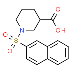 ChemSpider 2D Image | 1-(2-Naphthylsulfonyl)-3-piperidinecarboxylic acid | C16H17NO4S