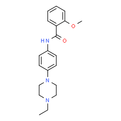 ChemSpider 2D Image | N-[4-(4-Ethyl-1-piperazinyl)phenyl]-2-methoxybenzamide | C20H25N3O2