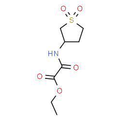 ChemSpider 2D Image | Ethyl [(1,1-dioxidotetrahydro-3-thiophenyl)amino](oxo)acetate | C8H13NO5S