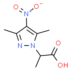 ChemSpider 2D Image | 2-(3,5-dimethyl-4-nitropyrazol-1-yl)propanoic acid | C8H11N3O4
