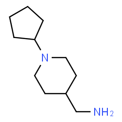 ChemSpider 2D Image | 1-(1-Cyclopentyl-4-piperidinyl)methanamine | C11H22N2