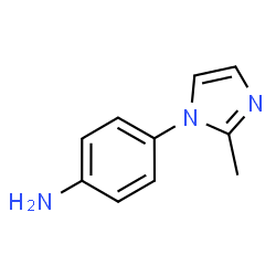 ChemSpider 2D Image | 4-(2-methylimidazol-1-yl)aniline | C10H11N3