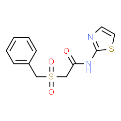 ChemSpider 2D Image | 2-(Benzylsulfonyl)-N-(1,3-thiazol-2-yl)acetamide | C12H12N2O3S2