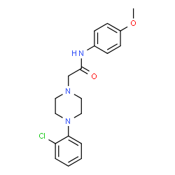ChemSpider 2D Image | 2-[4-(2-Chlorophenyl)-1-piperazinyl]-N-(4-methoxyphenyl)acetamide | C19H22ClN3O2