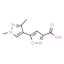 ChemSpider 2D Image | 5-(1,3-dimethylpyrazol-4-yl)-1,2-oxazole-3-carboxylic acid | C9H9N3O3