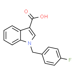 ChemSpider 2D Image | 1-(4-Fluorobenzyl)-1H-indole-3-carboxylic acid | C16H12FNO2