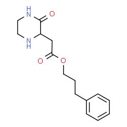 ChemSpider 2D Image | 3-Phenylpropyl (3-oxo-2-piperazinyl)acetate | C15H20N2O3