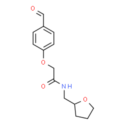 ChemSpider 2D Image | 2-(4-formylphenoxy)-N-(oxolan-2-ylmethyl)acetamide | C14H17NO4