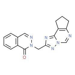ChemSpider 2D Image | 2-(8,9-Dihydro-7H-cyclopenta[e][1,2,4]triazolo[1,5-c]pyrimidin-2-ylmethyl)-1(2H)-phthalazinone | C17H14N6O