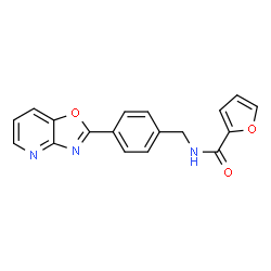 ChemSpider 2D Image | N-[4-([1,3]Oxazolo[4,5-b]pyridin-2-yl)benzyl]-2-furamide | C18H13N3O3