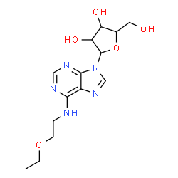 ChemSpider 2D Image | N-(2-Ethoxyethyl)-9-pentofuranosyl-9H-purin-6-amine | C14H21N5O5