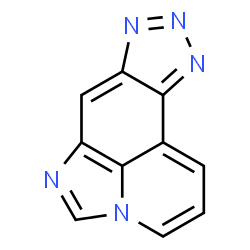ChemSpider 2D Image | Imidazo[4,5,1-ij][1,2,3]triazolo[4,5-f]quinoline | C10H5N5