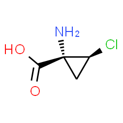 ChemSpider 2D Image | (1R,2S)-1-Amino-2-chlorocyclopropanecarboxylic acid | C4H6ClNO2