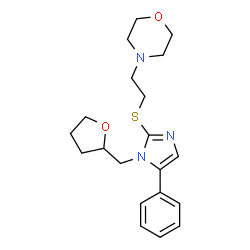 ChemSpider 2D Image | 4-[2-[[1-(2-oxolanylmethyl)-5-phenyl-2-imidazolyl]thio]ethyl]morpholine | C20H27N3O2S